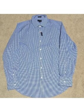 J. Crew Men's Blue Gingham Dress Shirt